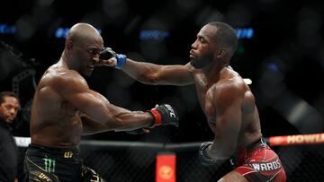 Leon Edwards derriba con una patada a Kamaru Usman