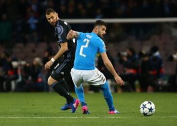 Benzema y Elseid Hysaj.