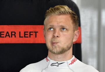 Kevin Magnussen en el box.