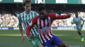Lemar en el partido contra el Betis.