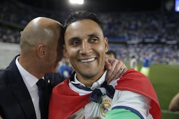 Zidane y Keylor Navas.