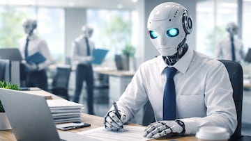 robot ia inteligencia artificial trabajo oficina