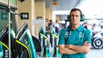 Pedro de la Rosa, durante el test de Abu Dhabi en Yas Marina.