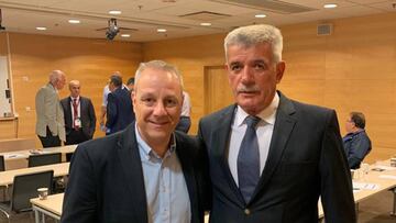 Francisco Blázquez junto al nuevo presidente de la Confederación Mediterránea