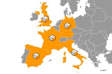 Pa&iacute;ses con centros de distribuci&oacute;n y log&iacute;stica de Amazon en Europa