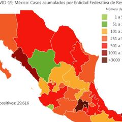 Mapa y casos de coronavirus en México por estados hoy 8 de mayo
