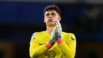 Kepa Arrizabalaga, jugador del Chelsea, durante un partido.