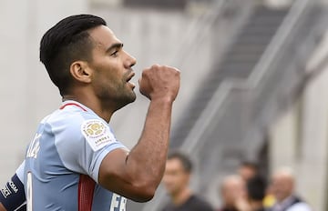 En imágenes Falcao y sus tres goles ante Dijon en Ligue 1