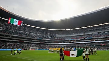 MEX570. CIUDAD DE MÉXICO (MÉXICO), 26/03/2023.- Vista general de estadio previo a un juego de la Liga de Naciones de la Concacaf 2022-2023 entre México y Jamaica hoy, celebrado en el estadio Azteca de Ciudad de México (México). EFE/Isaac Esquivel
