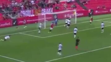 El gran cabezazo de Juan Delgado en triunfo del Nástic