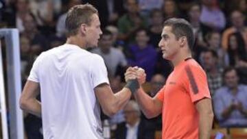 <b>ESTOCOLMO. </b>Berdych y Almagro.