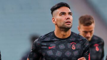 Falcao García durante un entrenamiento con Galatasaray.