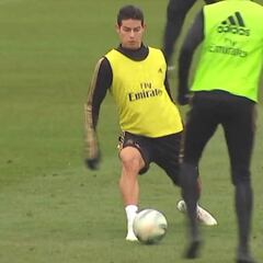 James completa el entreno con el primer equipo