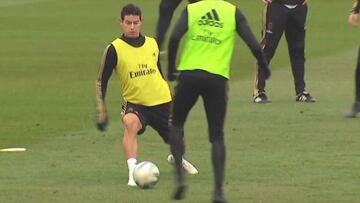 James completa el entreno con el primer equipo