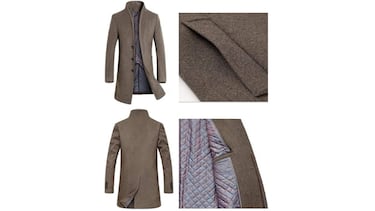 Este abrigo de lana para hombre, en ocho colores, es la mejor alternativa para el invierno