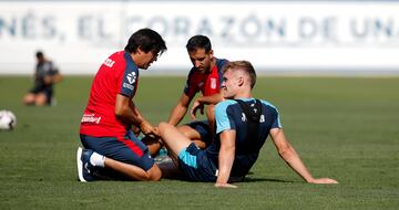 Manu Garrido se lesionó justo antes del duelo de pretemporada ante el Getafe
