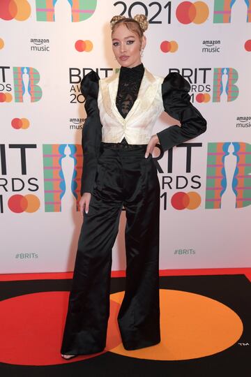 LONDON, ENGLAND - MAY 11:   Roxy Horner arrives at The BRIT Awards 2021 at The O2 Arena on May 11, 2021 in London, England.  (Photo by David M. Benett/Dave Benett/Getty Images)