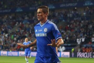 Bayern de Munich - Chelsea. 0-1. Fernando Torres festeja el primer gol.