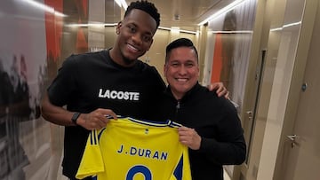 Agente de Durán revela que jugadores de Selección Colombia lo felicitaron