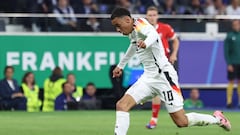 Frankfurt Am Main (Germany), 23/06/2024.- Jamal Musiala of Germany in action during the UEFA EURO 2024 group A soccer match between Switzerland and Germany, in Frankfurt am Main, Germany, 23 June 2024. (Alemania, Suiza) EFE/EPA/CHRISTOPHER NEUNDORF
