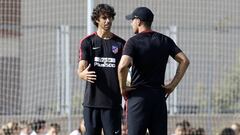 Primer entrenamiento de Tiago como ayudante de Simeone