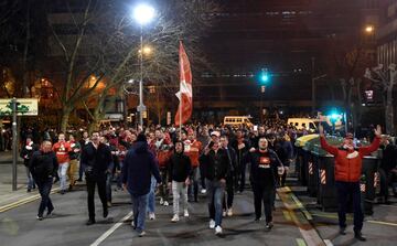 Russian hooligans cause havoc in Bilbao