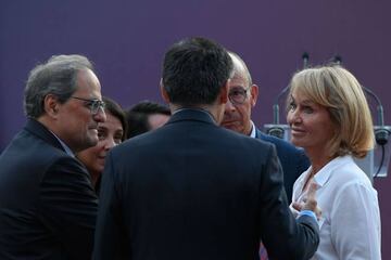 Barcelona's president Josep Maria Bartomeu stayed in Barcelona for the presentation of a statue of late Barcelona Dutch player Johan Cruyff.