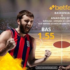 Baskonia vs. Anadolu Efes: horario, TV, estadísticas, clasificación y pronósticos