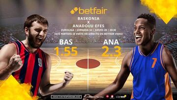 Baskonia vs. Anadolu Efes: horario, TV, estadísticas, clasificación y pronósticos