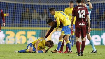 Escalofriante lesión de Samper que se pierde el resto de la temporada