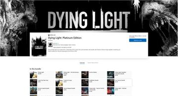 Perfil de Dying Light: Platinum Edition antes de ocultarse en Microsoft Store.