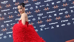 TURIN, ITALY - MAY 08: Singer Chanel attends the turquoise carpet of the 66th Eurovision Song Contest at Reggia di Venaria Reale on May 08, 2022 in Turin, Italy. (Photo by Stefania D'Alessandro/Getty Images)