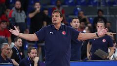 Basketball - EuroBasket Championship - Group A - Turkey v Spain - Tbilisi Arena, Tbilisi, Georgia - September 7, 2022 Turkey coach Ergin Ataman REUTERS/Irakli Gedenidze