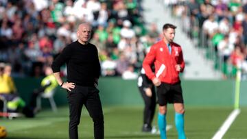 Calero, en el duelo ante el Elche CF.