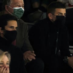 Piqué sigue la eliminatoria de España en el Madrid Arena