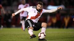 AME8557. BUENOS AIRES (ARGENTINA), 30/05/2019.- Lucas Pratto de River Plate en acci&oacute;n durante la final de la Recopa Sudamericana, celebrada este jueves en el Estadio Monumental de Buenos Aires (Argentina). EFE/Mat&iacute;as Gabriel Napoli