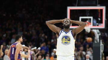 Draymond Green, abatido tras la derrota de los Warriors en Phoenix.