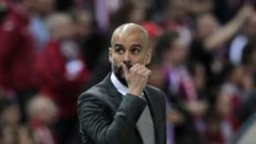 Guardiola, en el partido ante el Atlético.