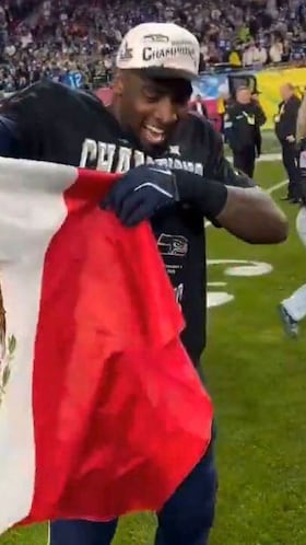 La bandera mexicana brilló en la celebración de los Seattle Seahawks