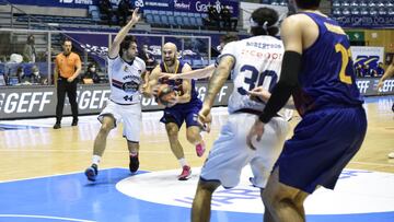 Nick Calathes, durante el partido entre el Obradoiro y el Barcelona, correspondiente a la 14&ordf; jornada de la Liga Endesa