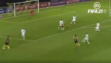 ¡Idéntico!: el golazo de Peñarol a Colo Colo que fue recreado en el FIFA 21