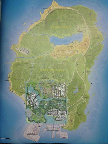 Así es el mapa de Los Santos en Grand Theft Auto V
