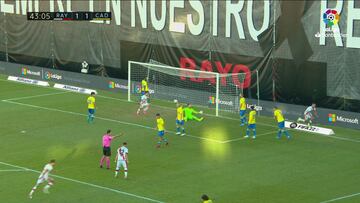 Vea el gol de Falcao en el Rayo-Cádiz: ¡el tercero en tres partidos!