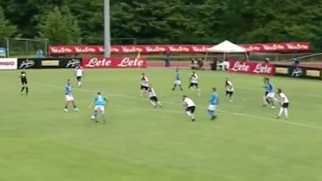 Italia alucina con Fabián: misil a la escuadra desde fuera del área