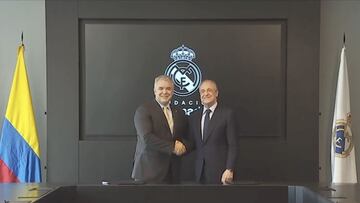 Iv&aacute;n Duque se reune con Florentino P&eacute;rez en Madrid