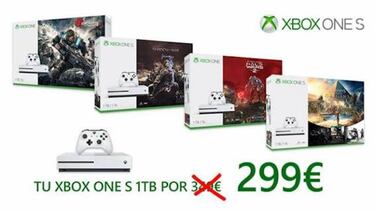 Rebaja en la Xbox One S hasta los 299 euros