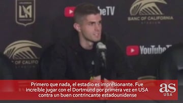 Pulisic se fue aplaudido y encantado del ambiente en LA