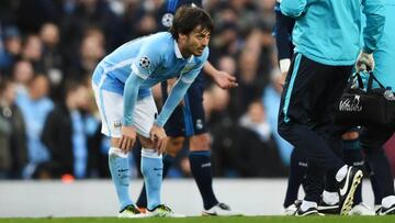 Silva se lesionó ante el Madrid en el Etihad.