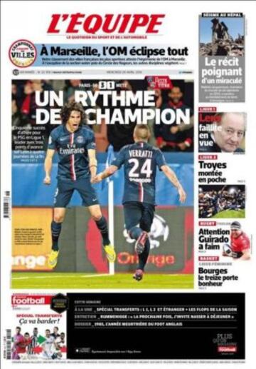 Portadas de la prensa deportiva