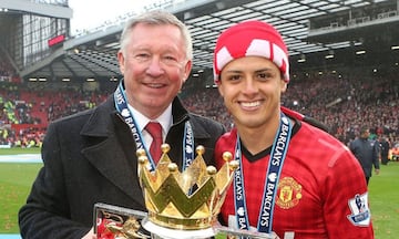 Javier Hernández llegó al Manchester United para ser Campeón de la Premier League en dos ocasiones, y tres Community Shield.